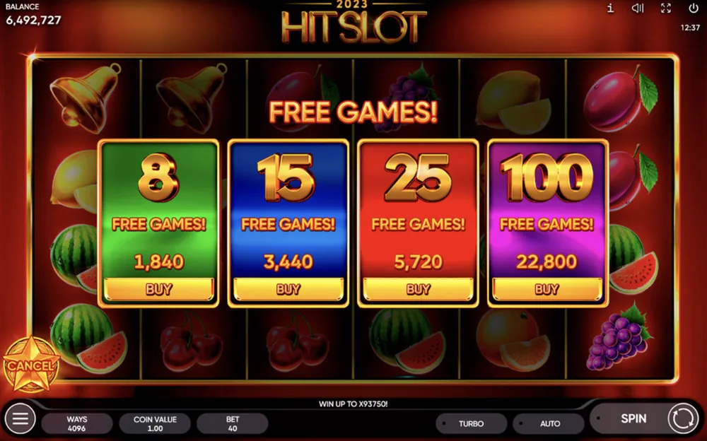 2023 Hit Slot - zrzut ekranu z gry