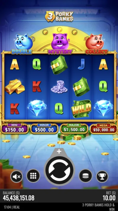 3 Porky Banks Hold and Win - grafika gry