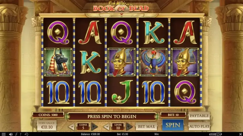 Book of Dead - zrzut ekranu z gry
