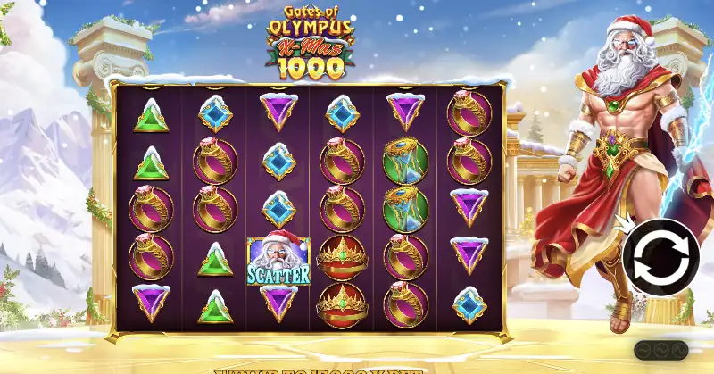 Gates of Olympus Xmas 1000 - grafika gry