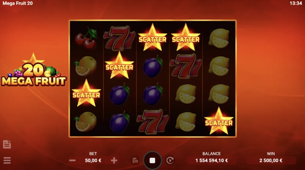Mega Fruit 20 - zrzut ekranu z gry