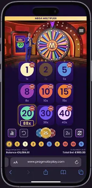 Mega Wheel - studio i koło gry