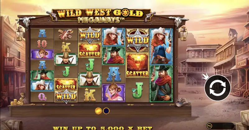 Wild West Gold Megaways - grafika gry od Pragmatic Play