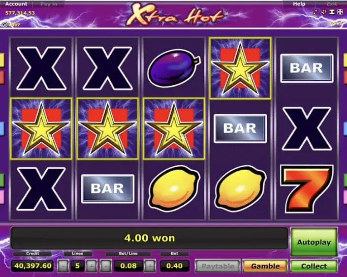 Xtra Hot - zrzut ekranu z gry
